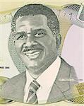 Sir Lynden Oscar Pindling on 1 Dollar 2001 Banknote from Bahamas. First black premier of the colony of Bahamas during 1967-1969 and prime minister during 1969-1992.