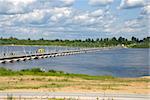 Temporary bridge for automobiles and people