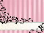 Elegant banner design inspired by French rococo style. Graphics are grouped and in several layers for easy editing. The file can be scaled to any size.
