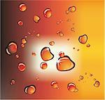 Colorful Background with Cola or Beer Liquid Drops