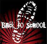 Back to school shoe sole grunge print