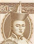 Damdin Sukhbaatar on 50 Tugrik 2000 Banknote from Mongolia. Military leader and revolutionary hero.