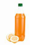 Orange Juice bottle isolated over white background