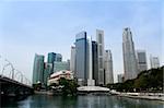 modern architecture and landmarks of the central business district of singapore city state