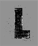 large grunge letter L