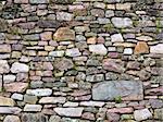 Old wall of stones of a medieval castle