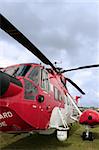 the rotor blades of a sea rescue helicopter