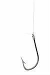 Hook for fishing. Isolated on a white background