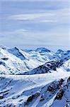 Beautiful mountain covered in snow at winter