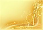 Golden Abstract Christmas - christmas background illustration and vector
