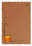 Abstract halloween background with  pumpkin, vector illustration