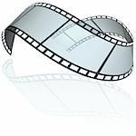 Filmstrip E - colored illustration as vector