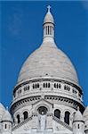 Details of Sacre Coeur - famous cathedral and popular touristic place in Paris, France
