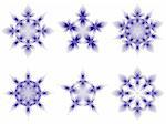 isolated christmas snowflakes. vector