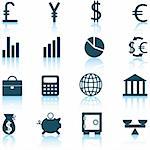 Financial icons set. Vector illustration.