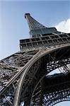 Abstract view of the Eiffel Tower in Paris, France
