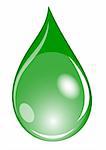 Illustration of a green waterdrop