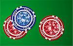 Diamond poker chips vector