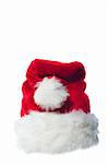 Santa's red hat isolated over white background