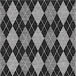 seamless texture of knitted wool gingham squares in grey