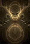 Ghost shaped rendered fractal design (abstract background)