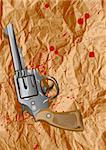 blood, sheet, gun, vector illustration