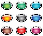 Oval color buttons. Vector art in Adobe illustrator EPS format, compressed in a zip file. The different graphics are all on separate layers so they can easily be moved or edited individually. The document can be scaled to any size without loss of quality