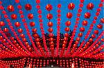 Oriental lanterns display at temple.