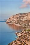 Landscape of the coast of Greece in the corinth bay.