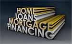 Home Loans Mortgage Financing Concept in 3d