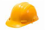 Stock image of yellow hard hat isolated on white