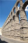 roman aqueduct of segovia city in spain