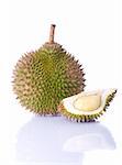 isolated durian with white background