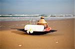 SPA objects on the sea beach. SPA collection.