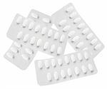 Blister Packs Containing Pills on White Background