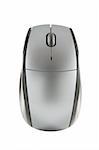 Wireless computer mouse isolated on white with clipping path