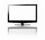 flat screen LCD monitor isolated on white