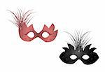 Realistic illustration of carnival masks - vector