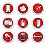 Icon set of home appliances. Vector