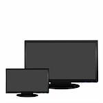 Realistic illustration of plasma LCD TV. Vector