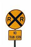 A isolated Railroad crossing sign