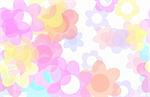 Cute Cartoon Flowers Background with Floral Art