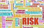 Risk Analysis Concept Word Cloud as Background