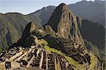 Ancient ruins of Machu Picchu in Peru on a sunny day