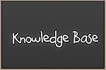 Chalkboard with wooden frame and the text Knowledge Base