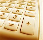 Close up of Calculator keypad