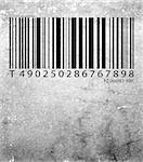 Bar code label on old paper