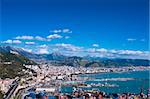 Landscape of the city of Salerno in Italy