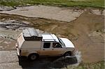 Offroad in a river bed