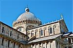 Cathedral in the Piazza del Duomo, next to the leaning tower of Pisa.